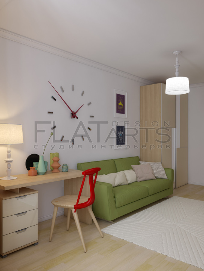 Дизайн 4х-квартиры 115кв.м.  в стиле фьюжн