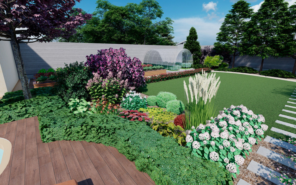 Ландшафтный дизайн частного сада в г. Волжский