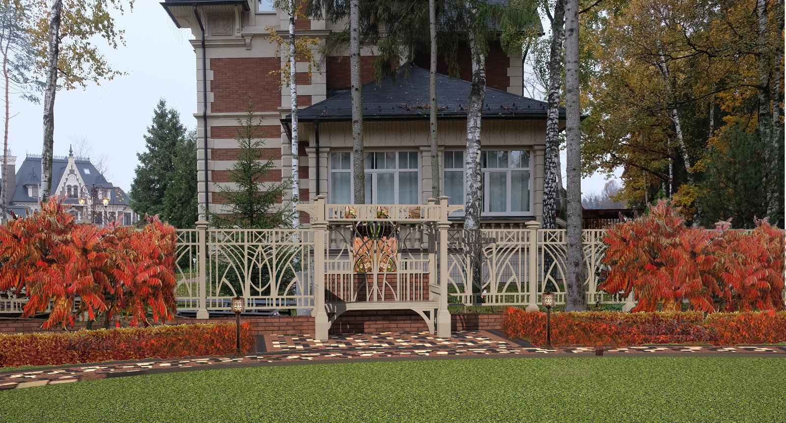 Благоустройство территории загородного дома в поселке Трувиль