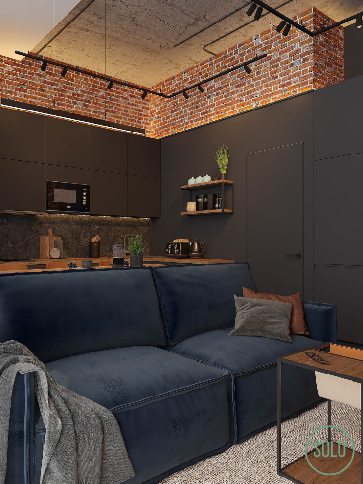 Лофт со спальней на втором уровне