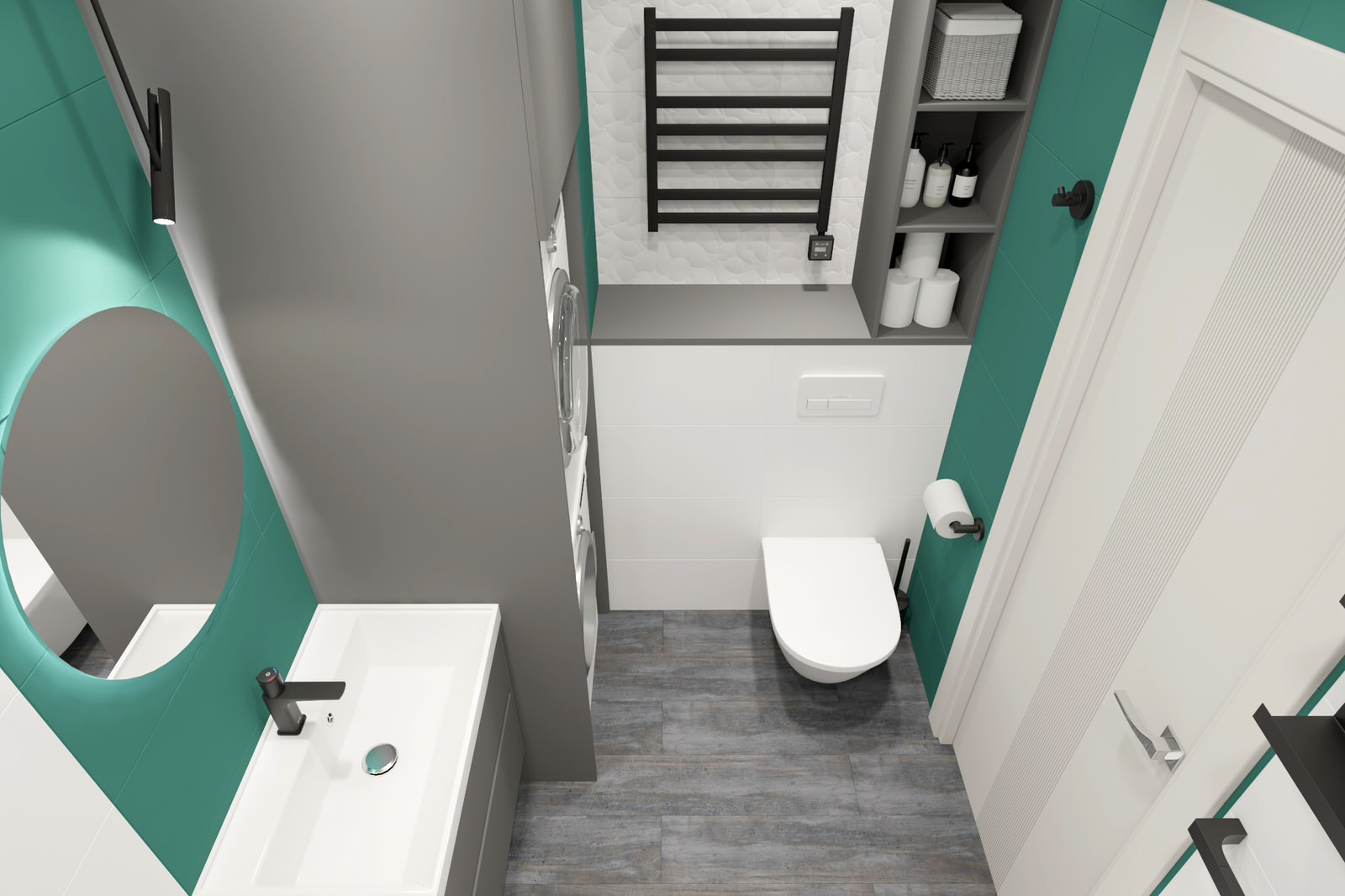 Двухкомнатная квартира 60 м2 в современном стиле в ЖК "Дмитровский Парк"