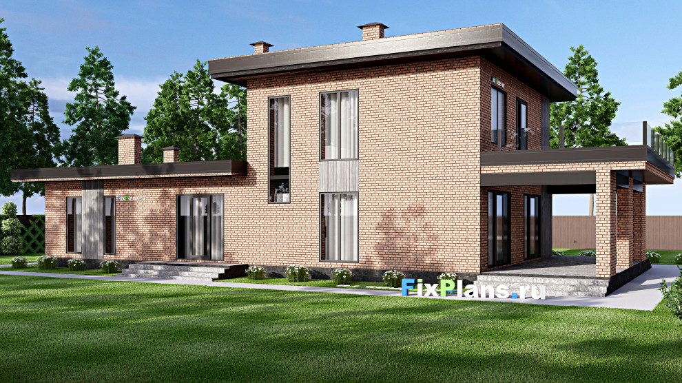 Проект одноэтажного дома 13х24м S325м2 F-16838