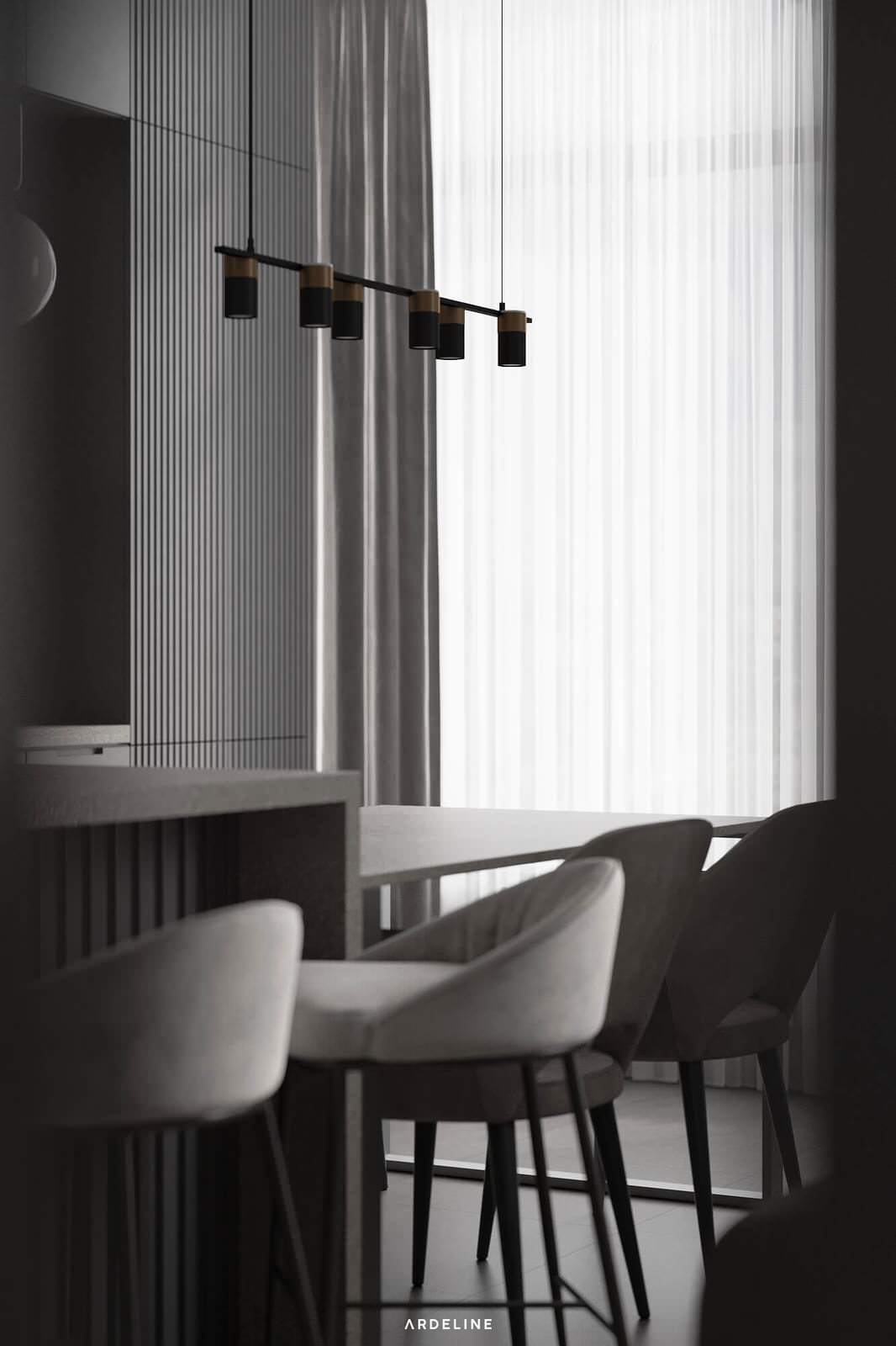 Дизайн квартиры в минималистичных серых тонах