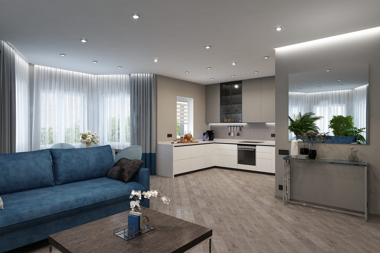 Гостиная-кухня