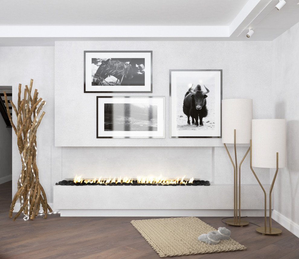 Обложка проекта: Гостиная с камином