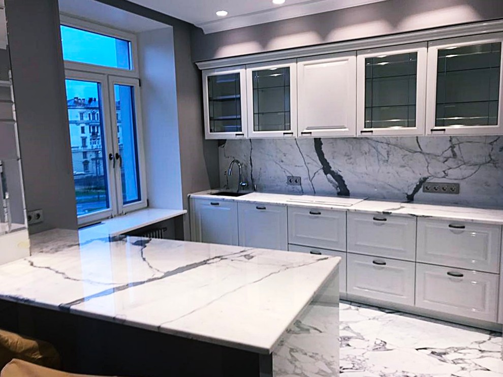 Топ проект из Итальянского элитного мрамора BIANCO STATTUARIO EXTRA