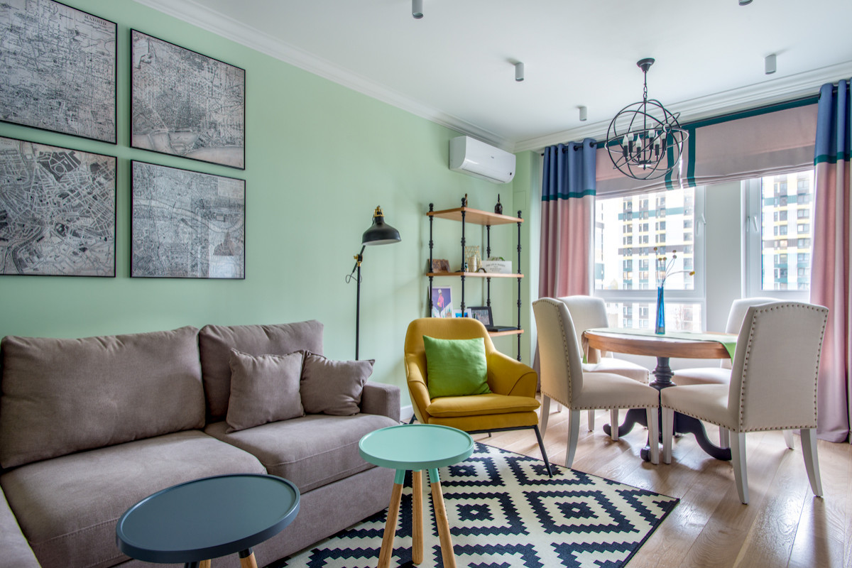 Съёмка квартиры 75м. в ЖК "Варшавское шоссе", проект дизайнера Веры Шевердёнок