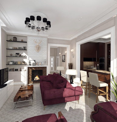 Таун хаус в современном стиле с элементами ар деко.