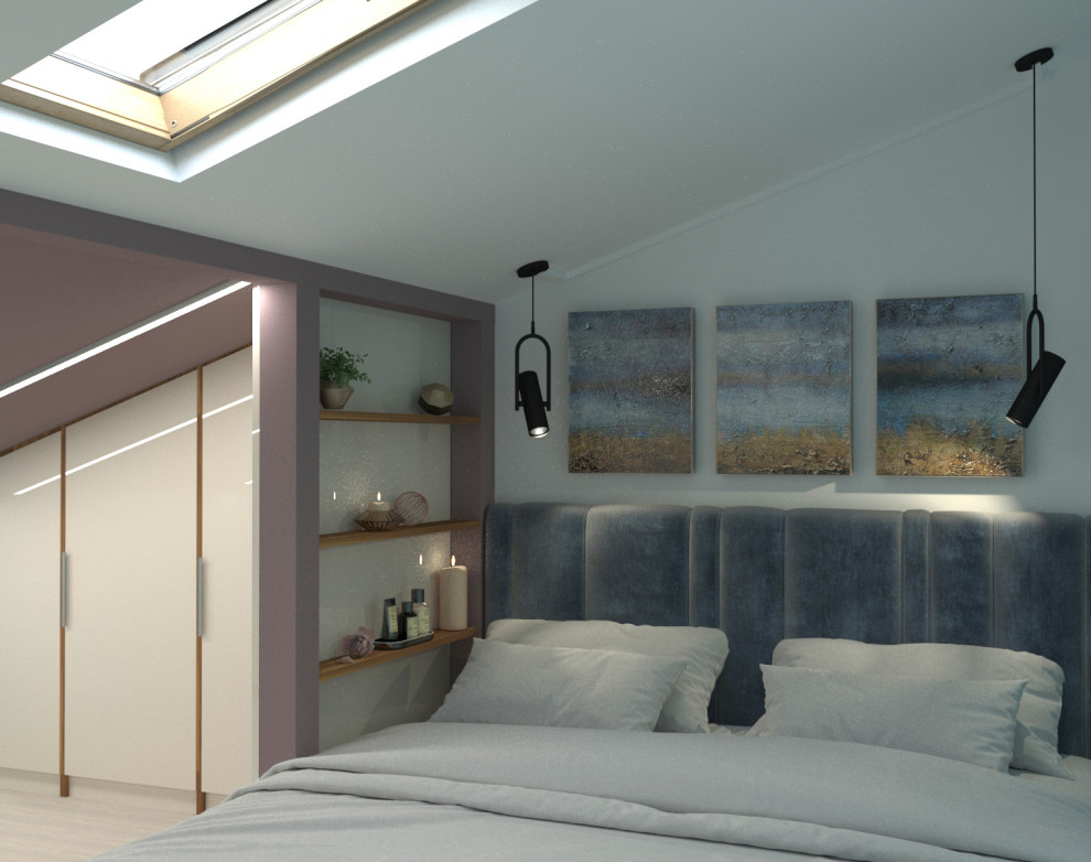 Обложка проекта: Спальня в мансарде