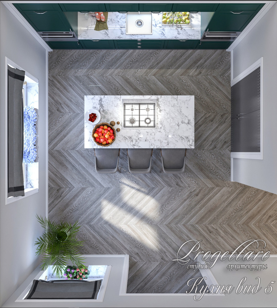 Дизайн интерьера загородного  дома в Рощино