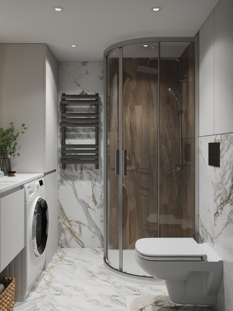 Дизайн интерьера студии с антресольным этажом