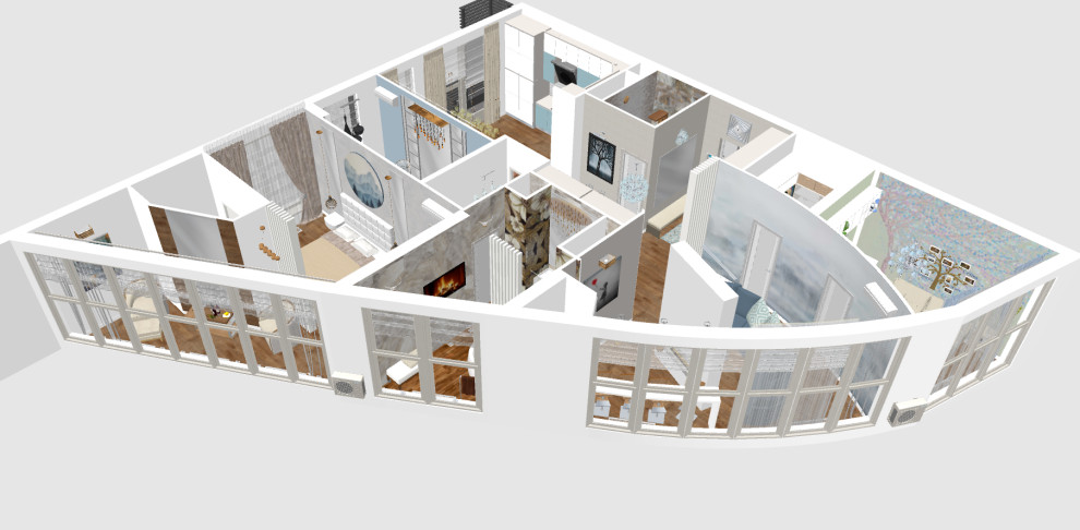 Новогорская Ривьера: квартира свободной планировки для супругов