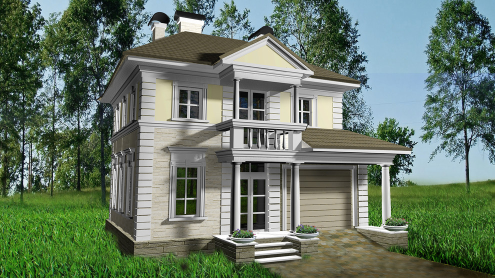 Обложка проекта: Загородный дом в классике 140 кв.м