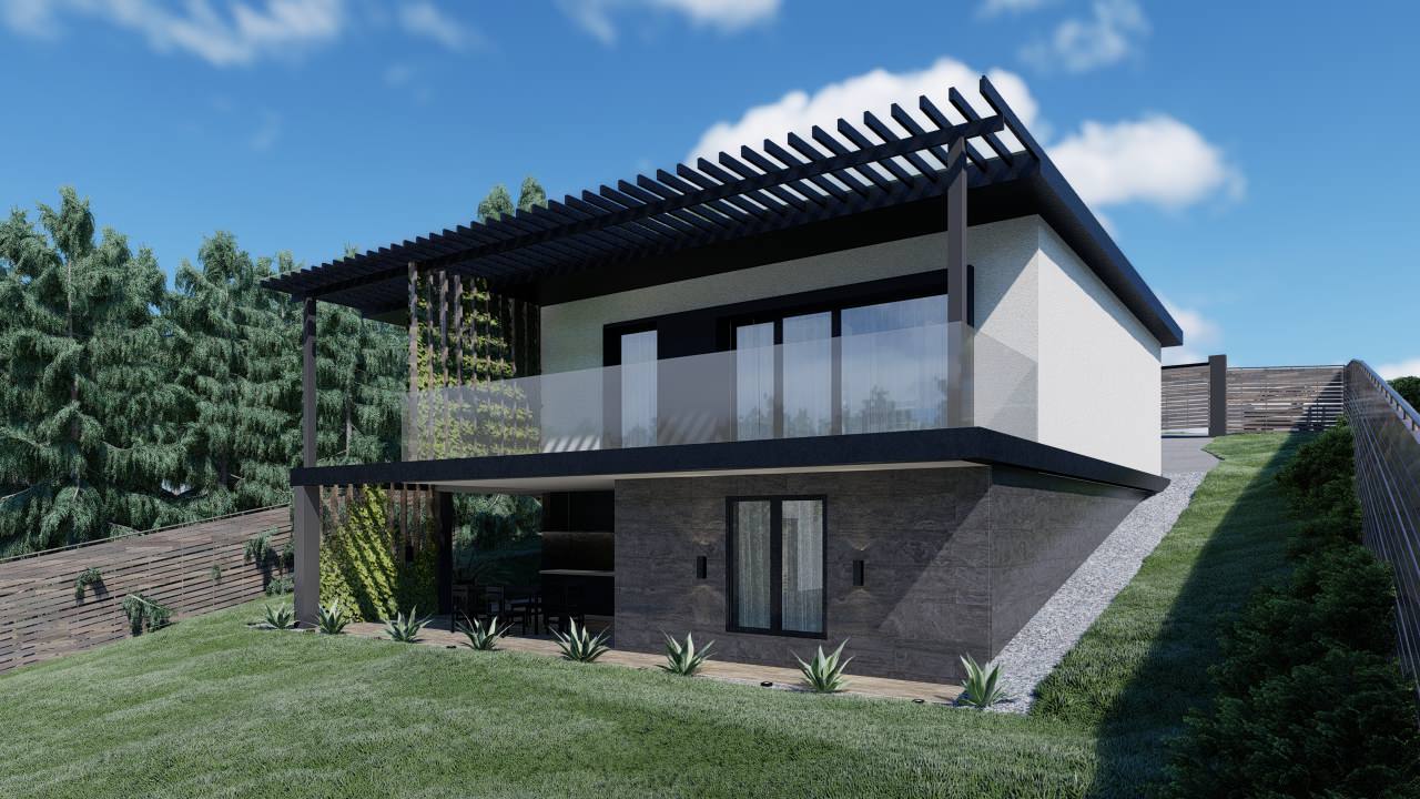 Стиль хайтек (180м2)