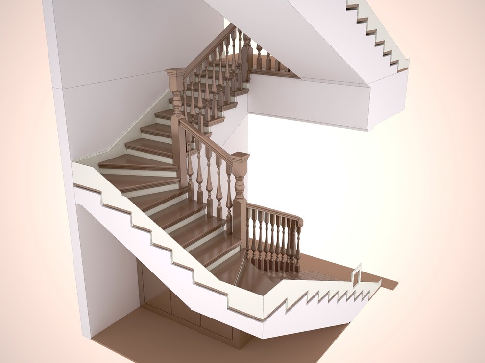 Облицовка лестницы Жаворонки