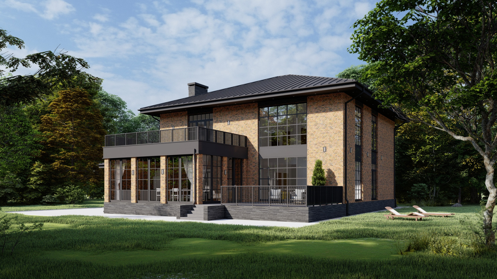 Обложка проекта: Двухэтажный дом с гаражом