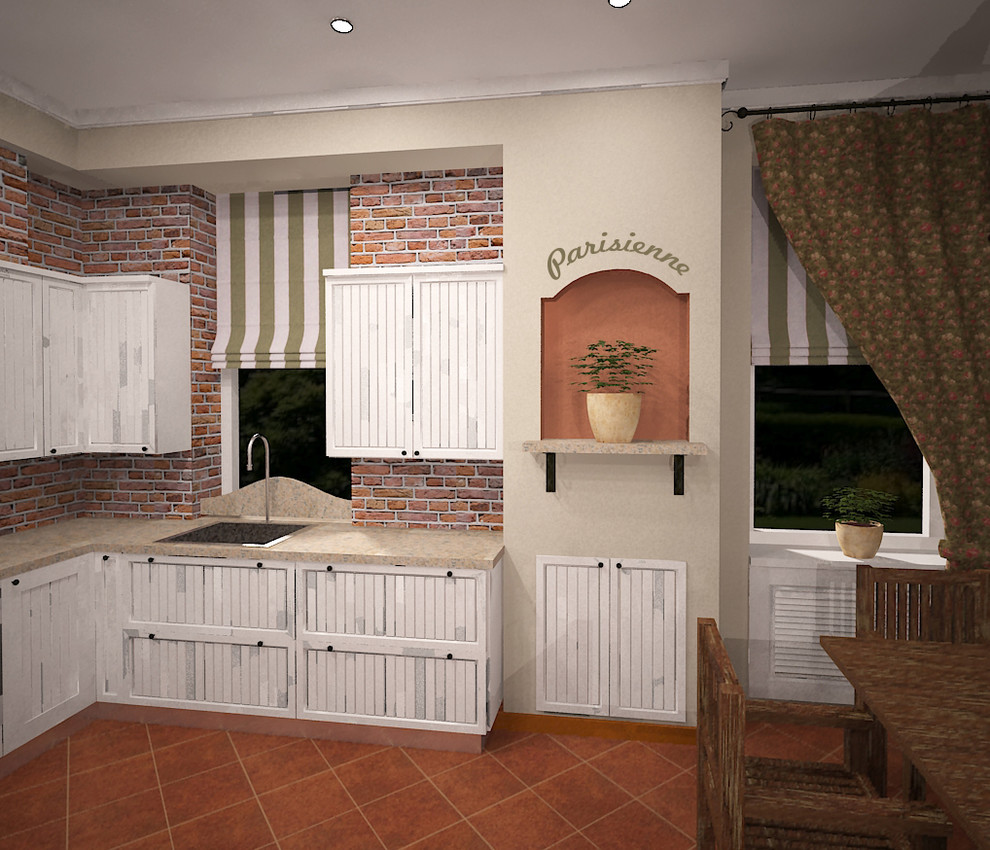 кухня-гостиная в стиле кантри