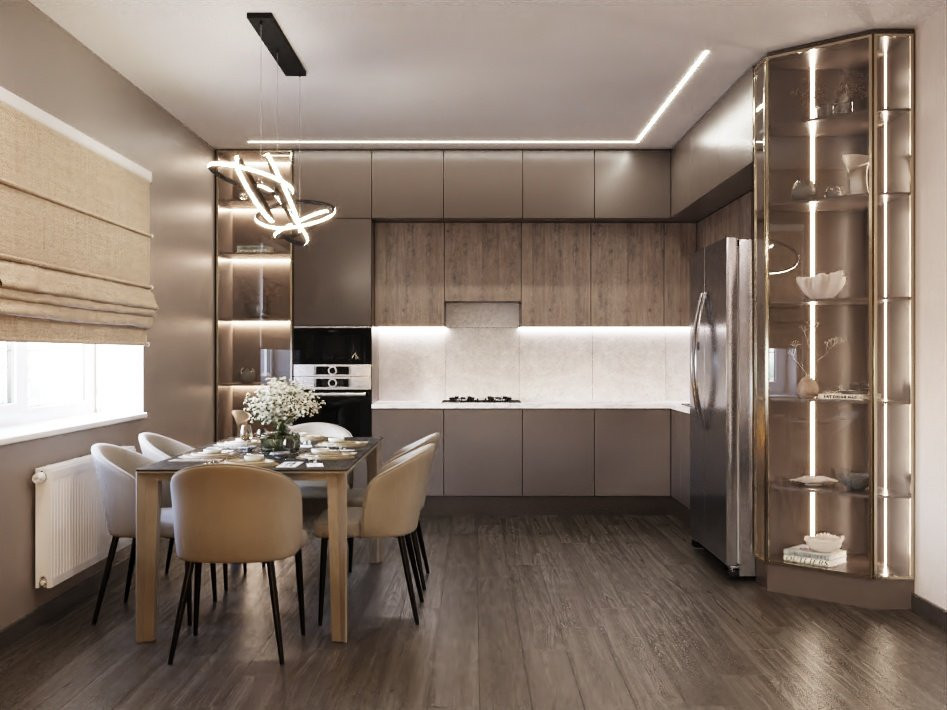 Дизайн кухни-гостиной