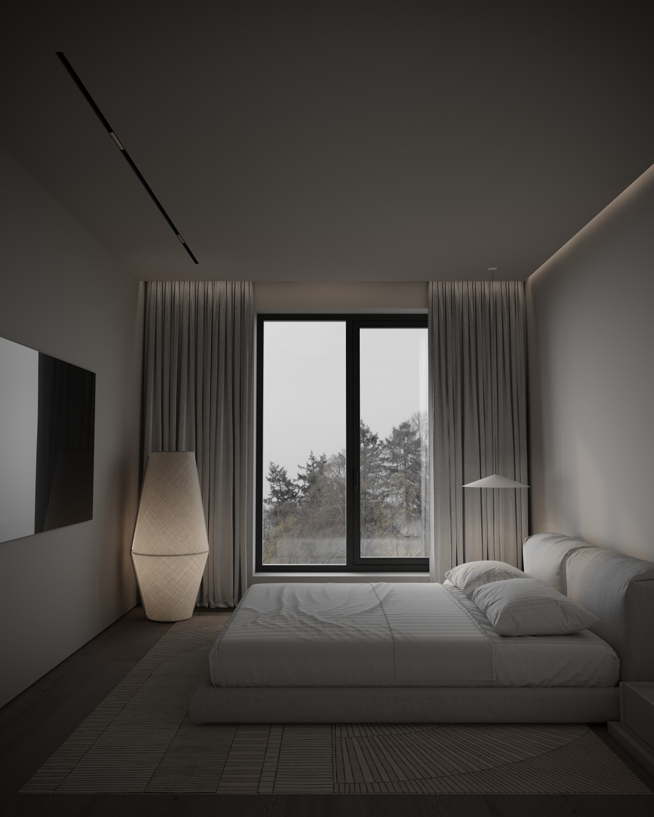 Мастер спальня для двухкомнатной квартиры в Подмосковье