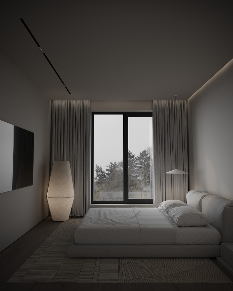 Мастер спальня для двухкомнатной квартиры в Подмосковье