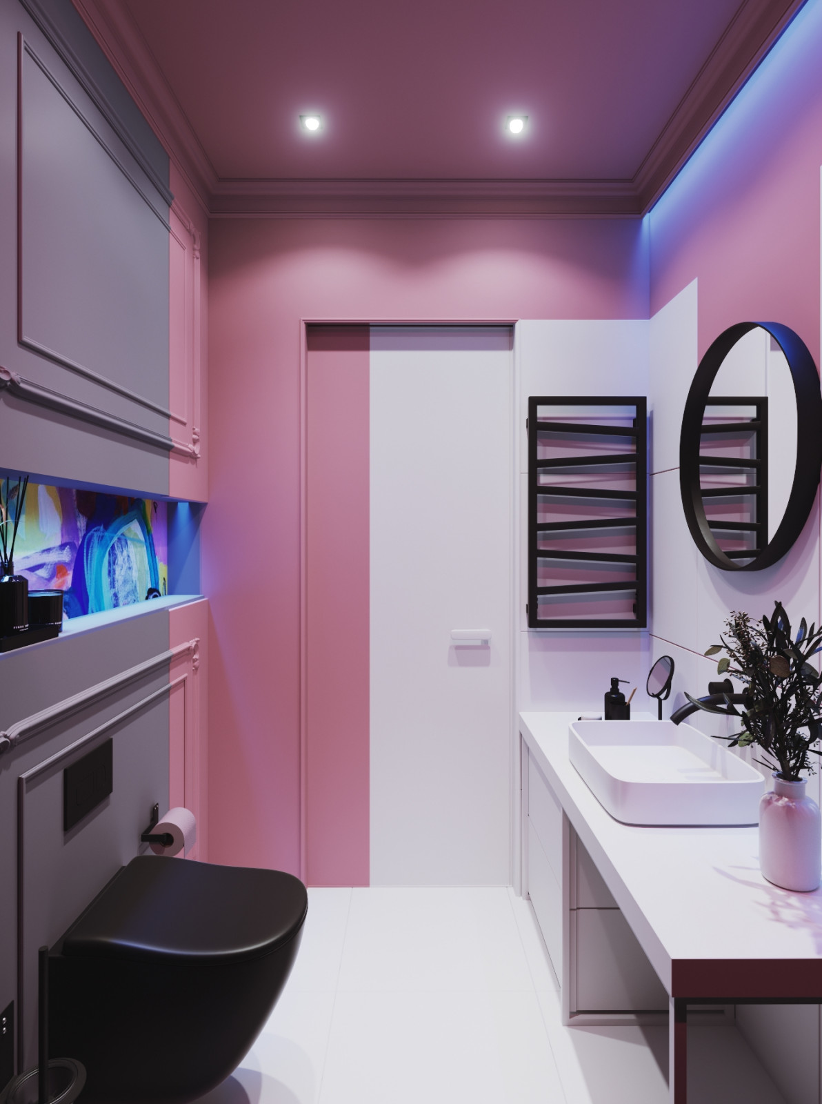 Студия в розовом цвете