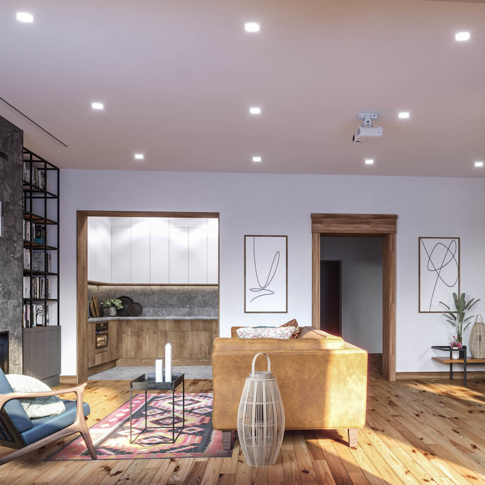 Уютный дом 170 Гостиная кухня