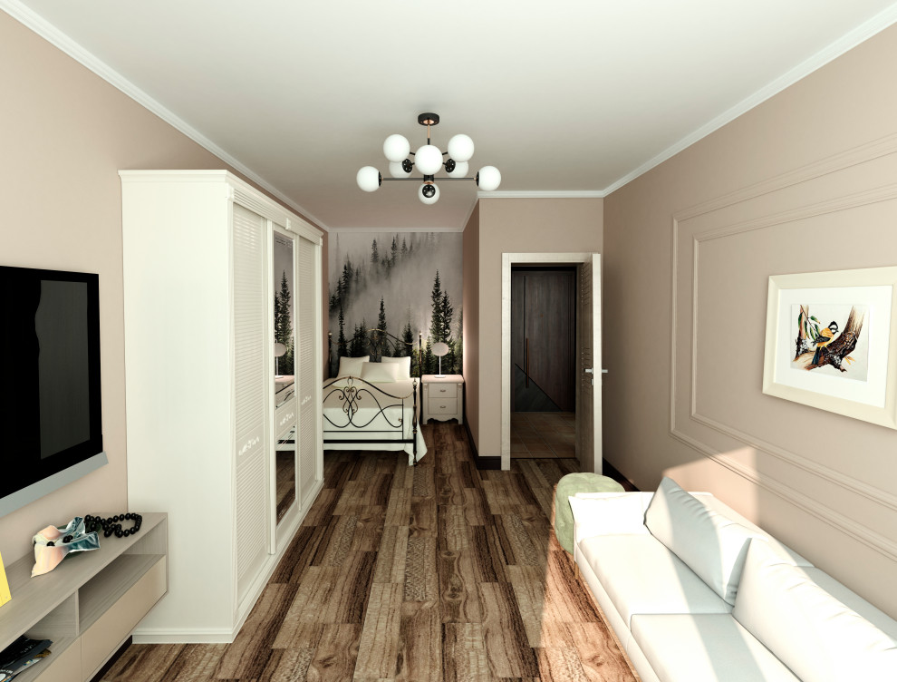 Однокомнатная квартира 34 кв.м. в трёх стилистических решениях.