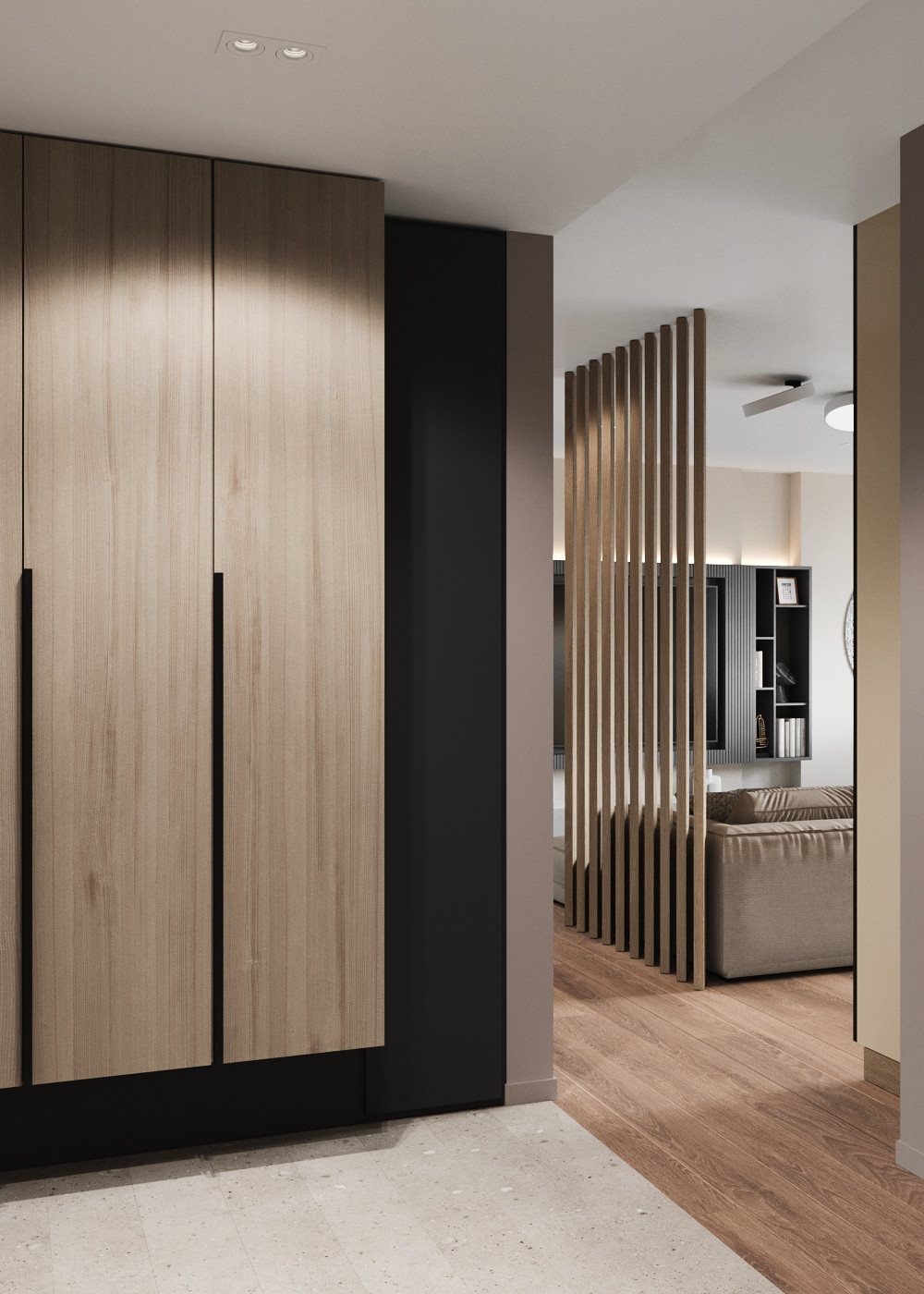 Обложка проекта: ЖК Гранит, кухня-гостиная