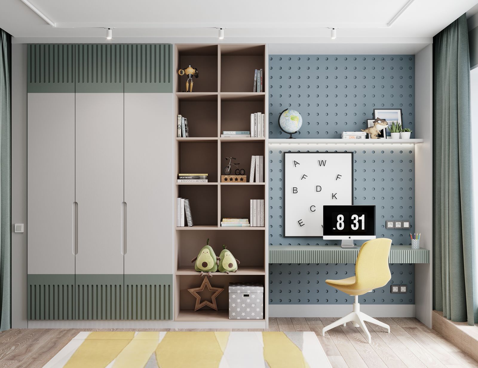 Детская 15 кв.м для двоих детей и няни