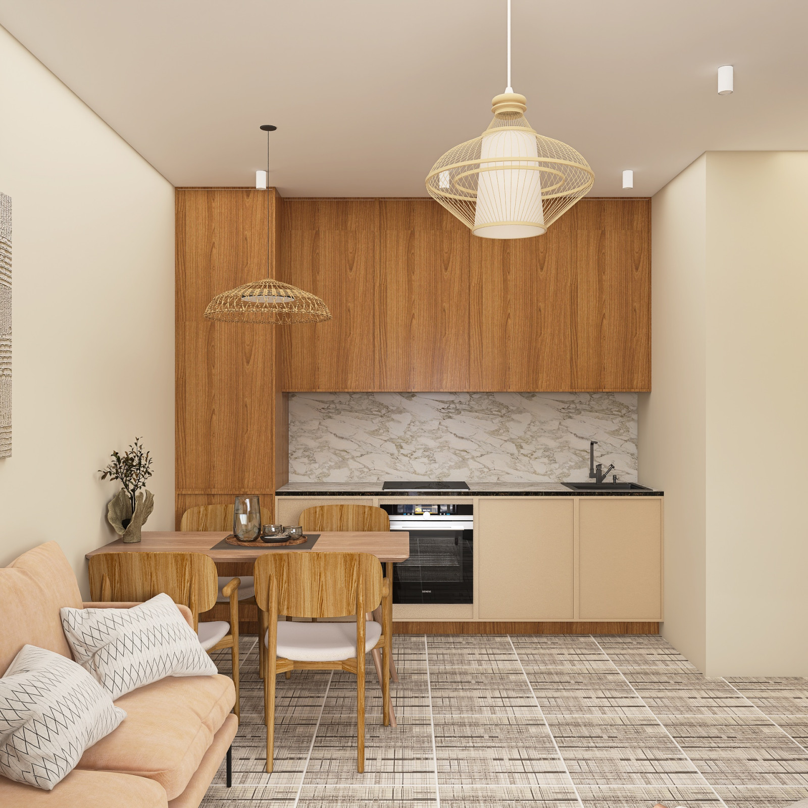 Квартира в центре Екатеринбурга в стиле Джапанди