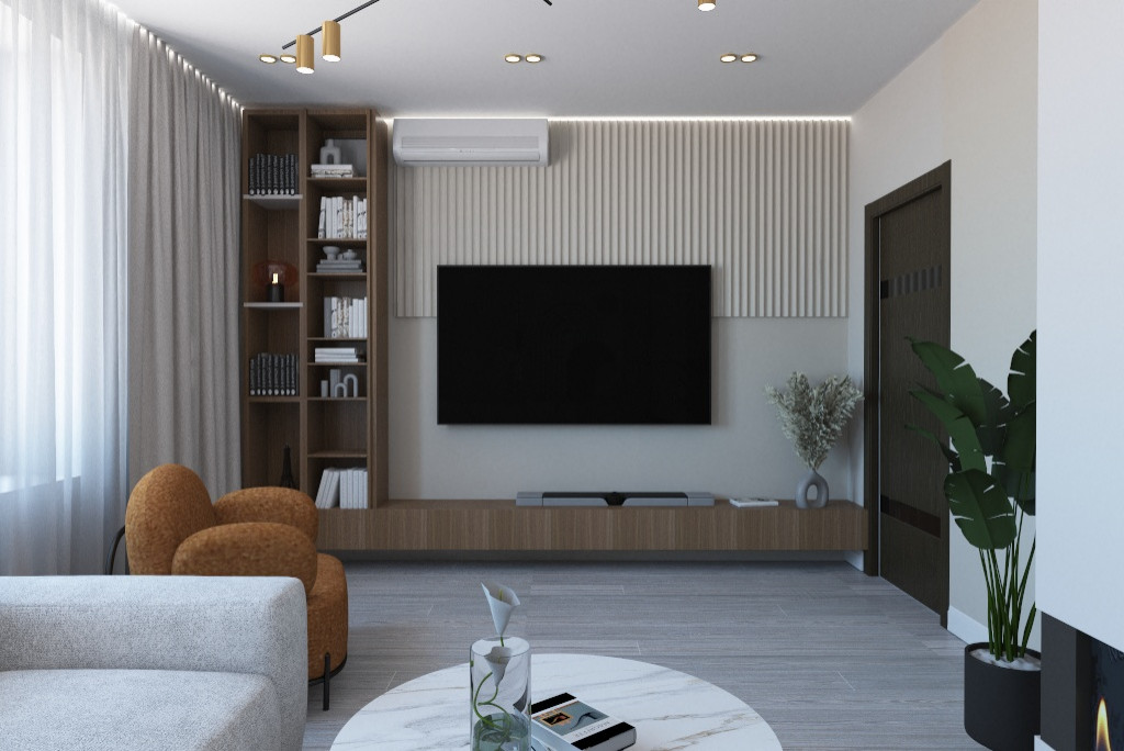 Ракурсы гостиной и детской.