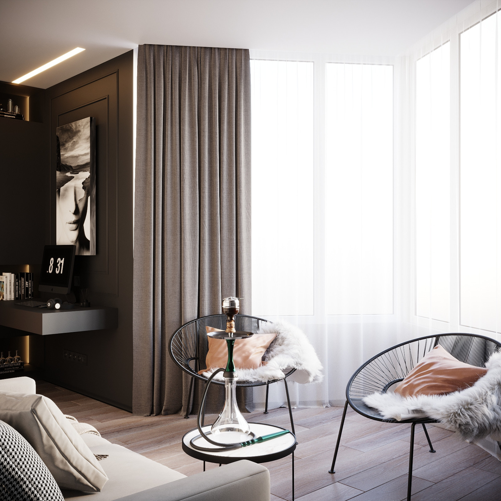 Интерьер трехкомнатной квартиры в стиле Неоклассика