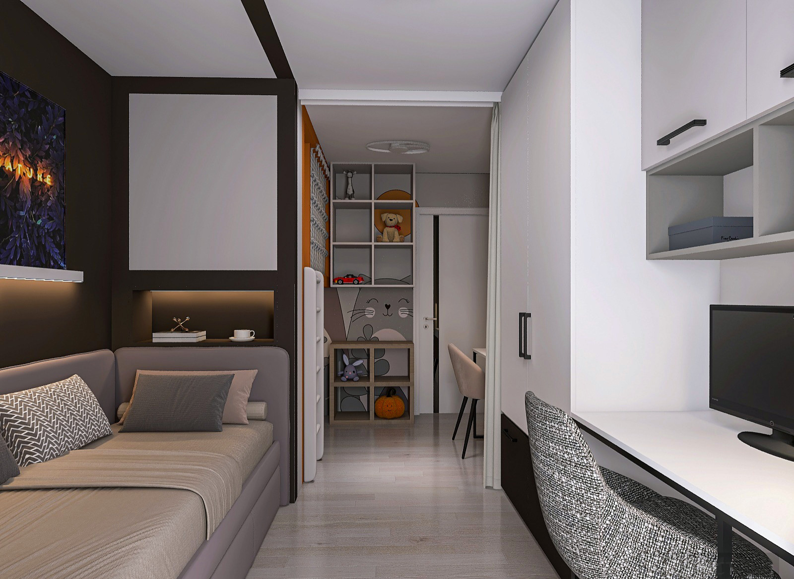 Детская комната для мальчиков 15лет и 4 года