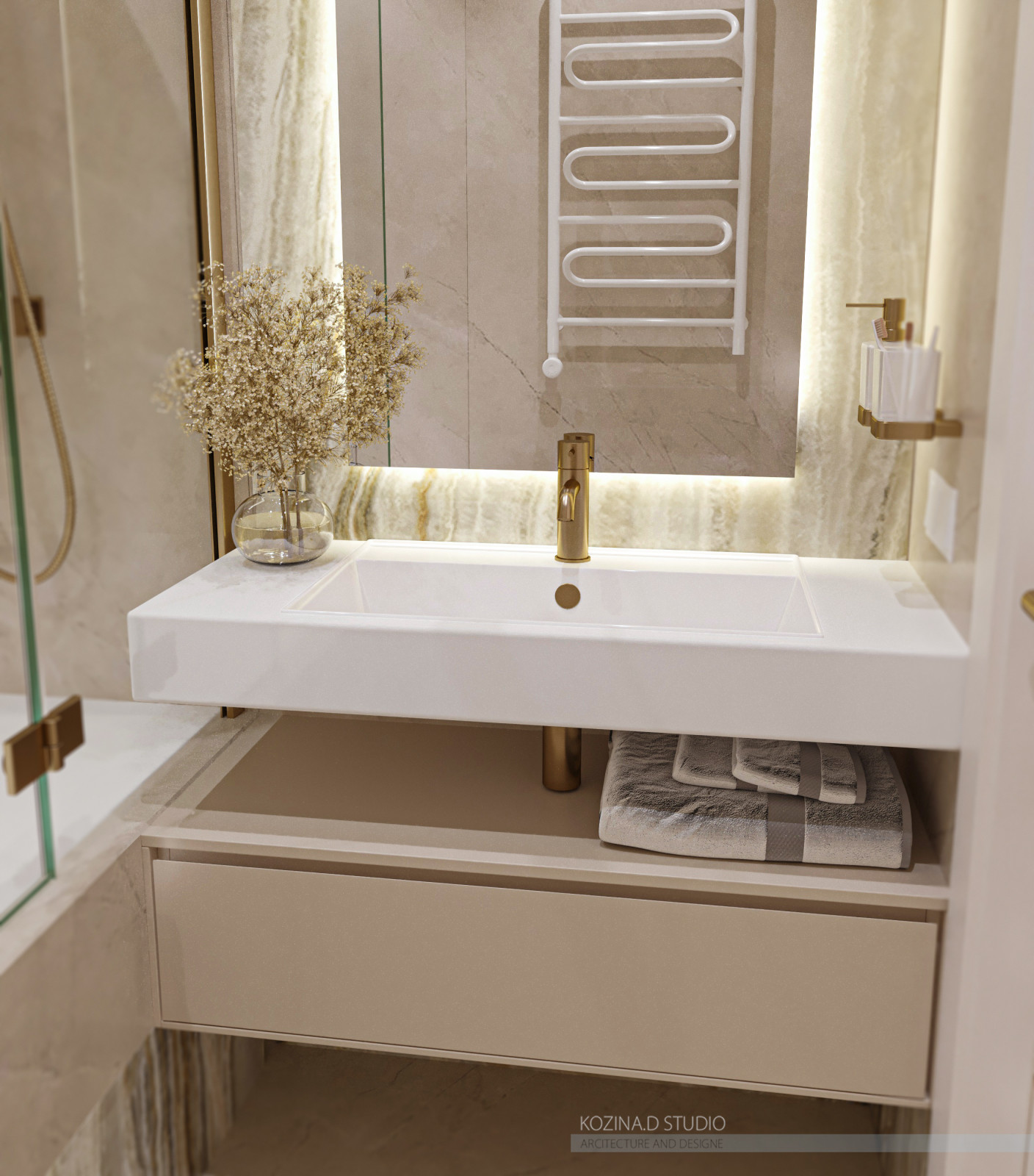 Проект двухкомнатной квартиры (56 м²) в Санкт-Петербурге, Купчино