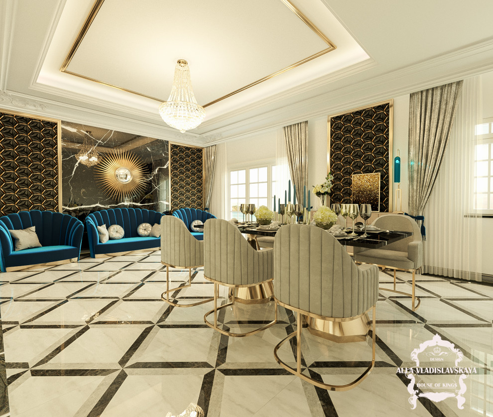 "Частный дом г. Челябинск". Гостиная в стиле ар-деко