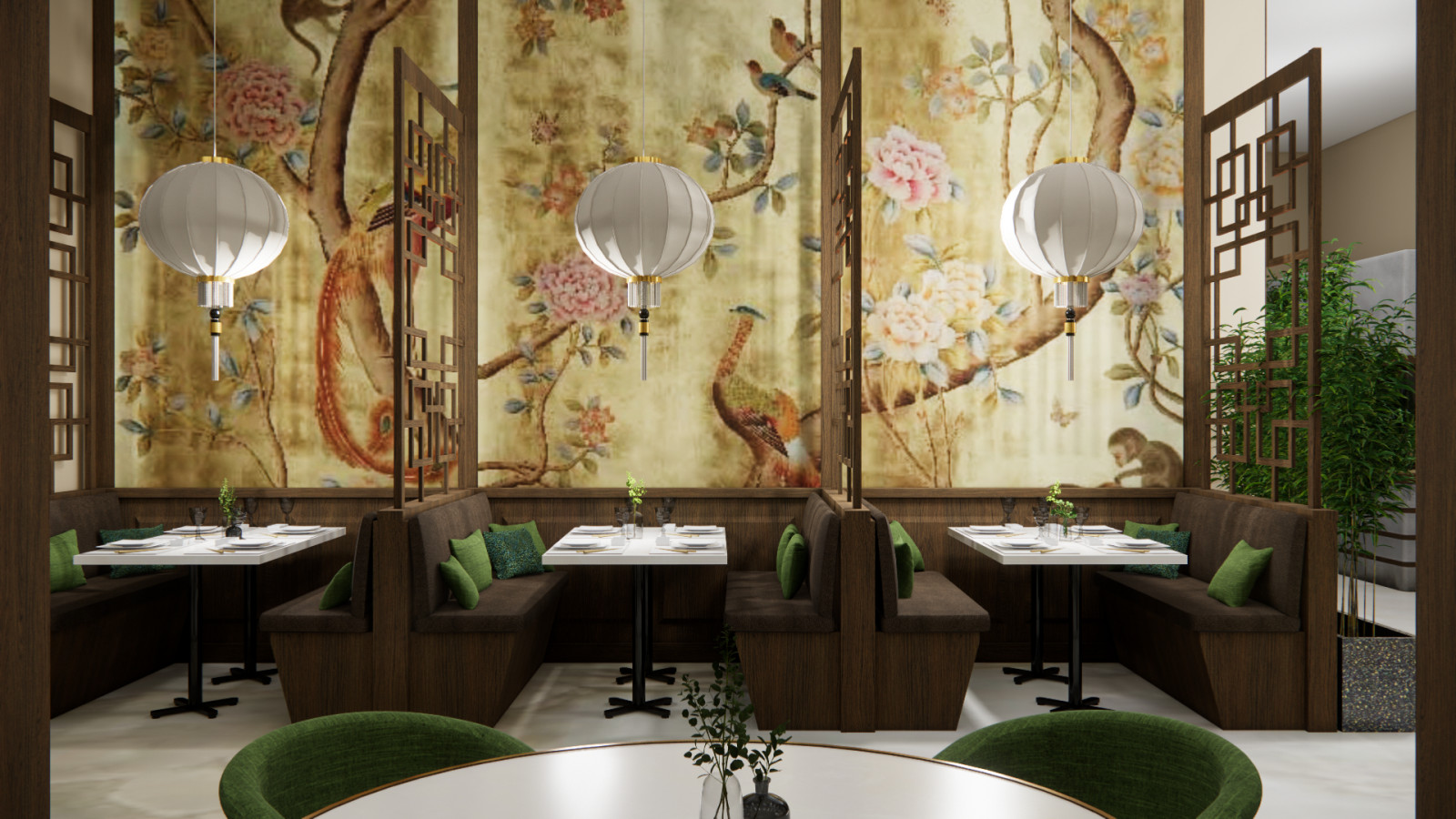 Визуализация проекта китайского ресторана