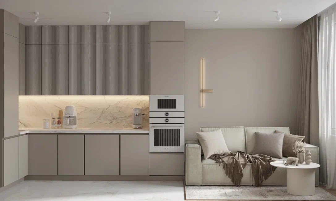 Квартира 54 м² для молодой девушки в современном стиле