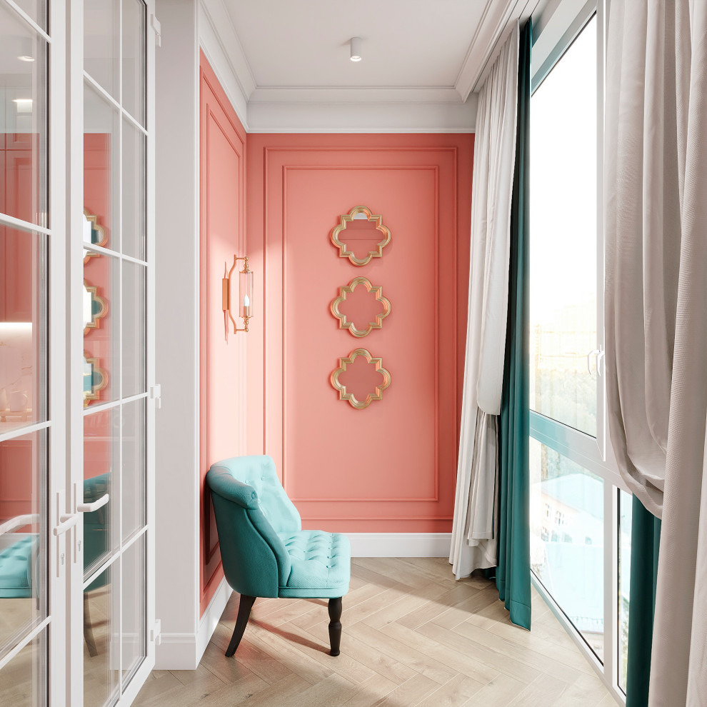 Утонченный проект с использованием разных стилей для семьи с двумя детьми