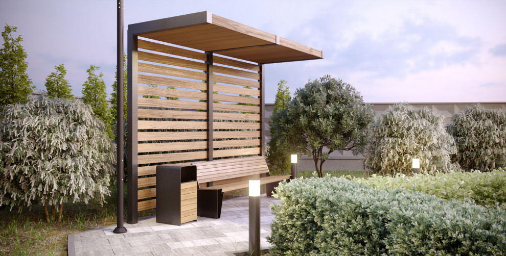 Обложка проекта: Благоустройство территории БЦ «Аэрогеодезия»