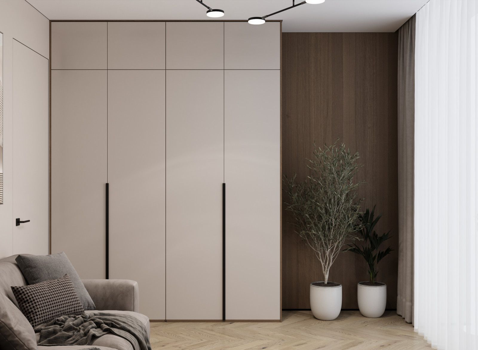 Дизайн интерьера кабинета  в квартире  ЖК "Брусника"