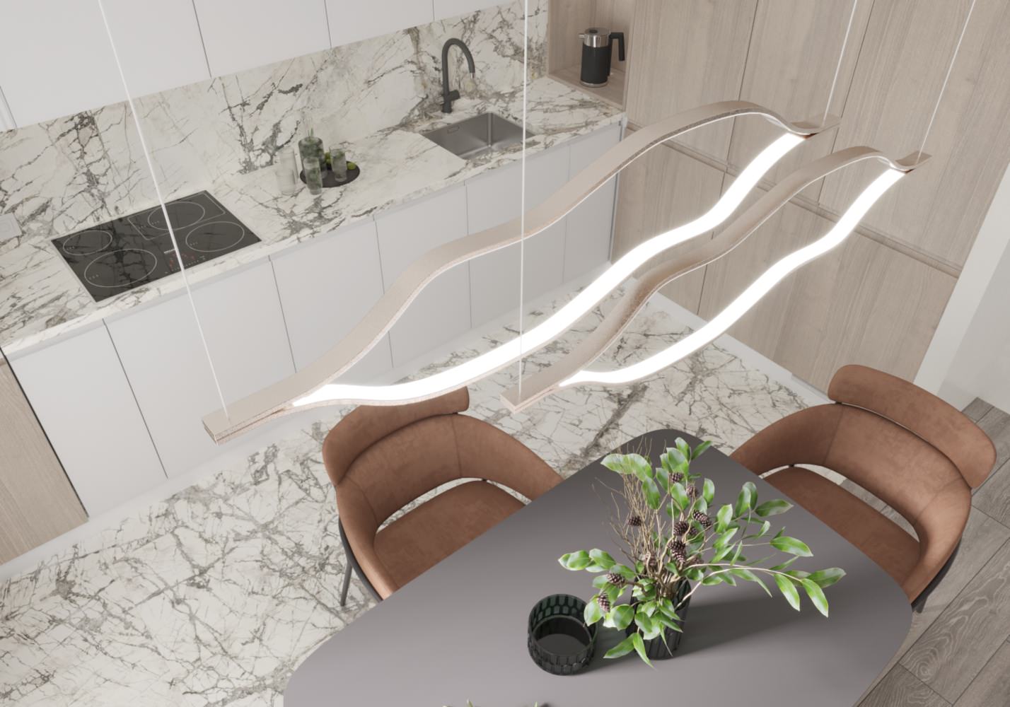 Светлая кухня