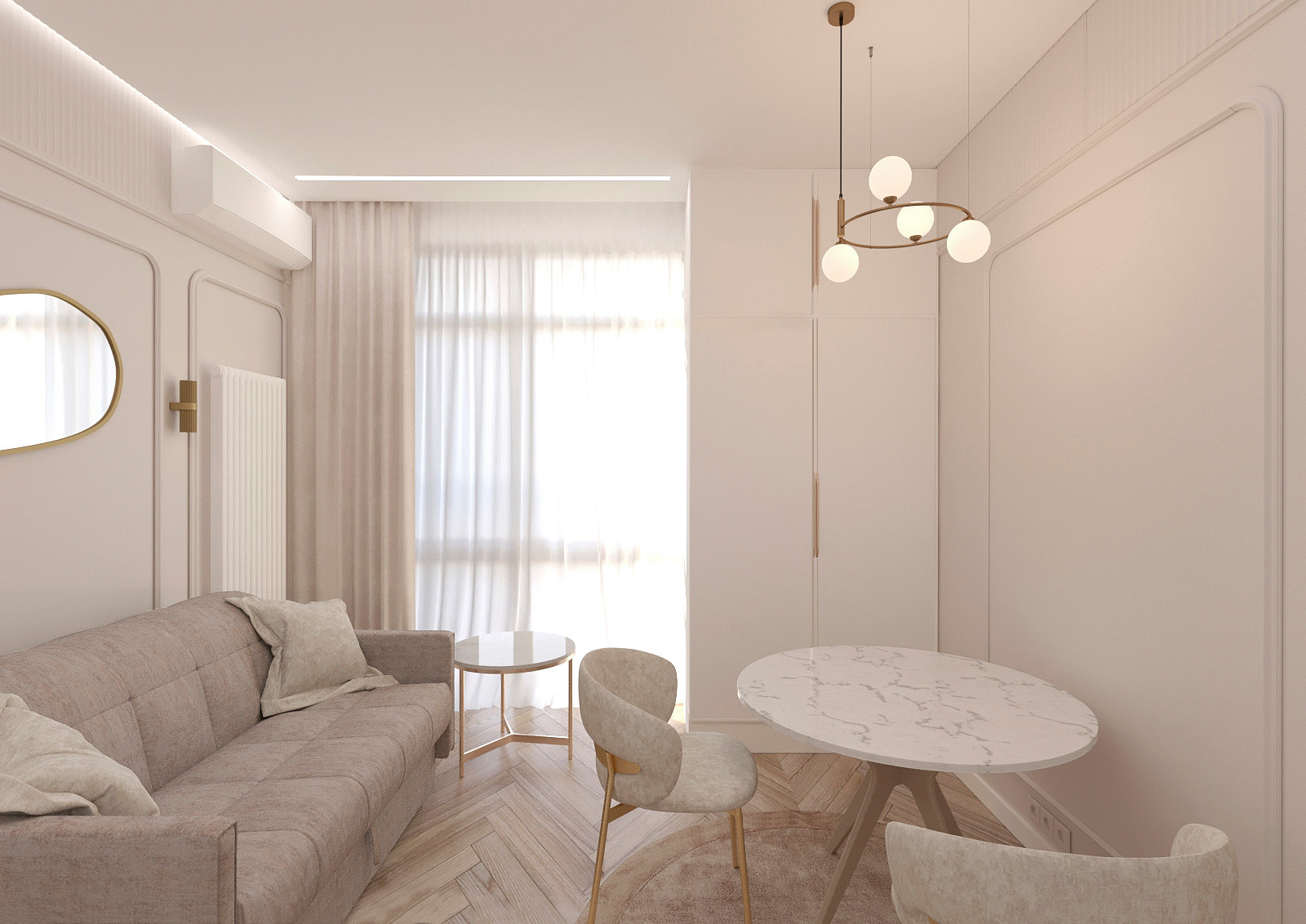 Студия в стиле неоклассика