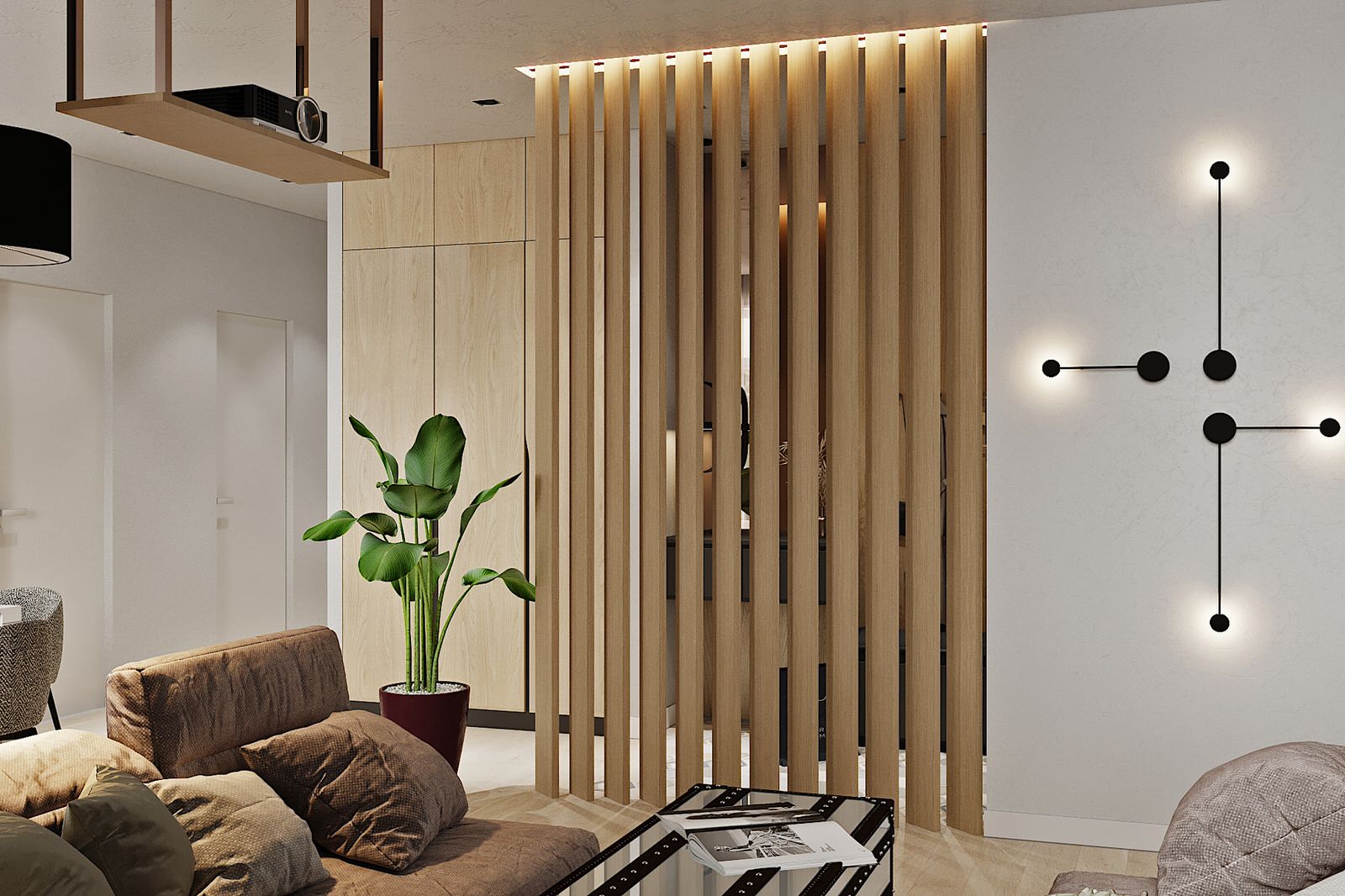 Эклектичная гостиная в Москве