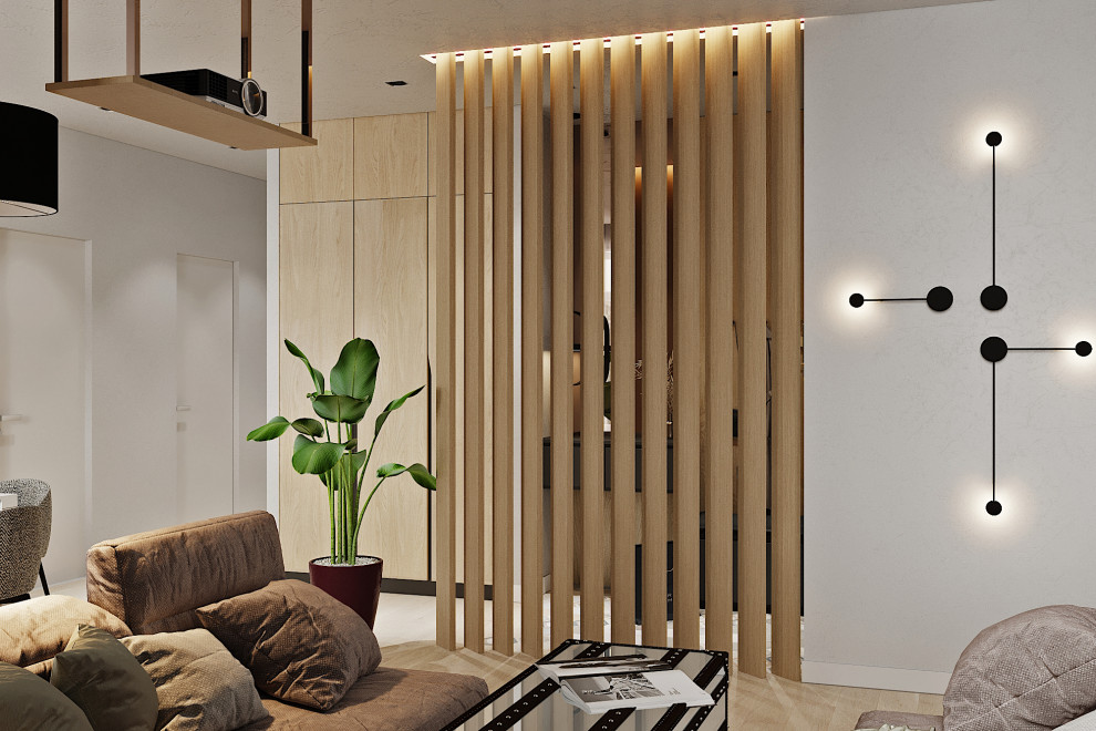 Эклектичная гостиная в Москве