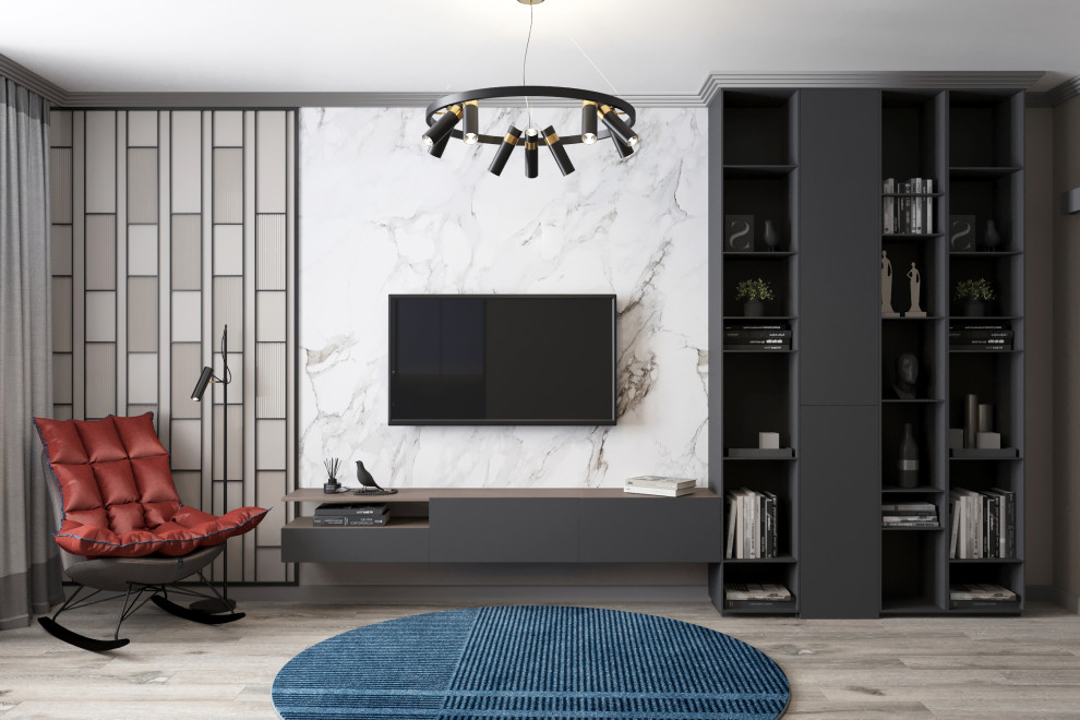 Гостиная для молодой семьи в современном стиле