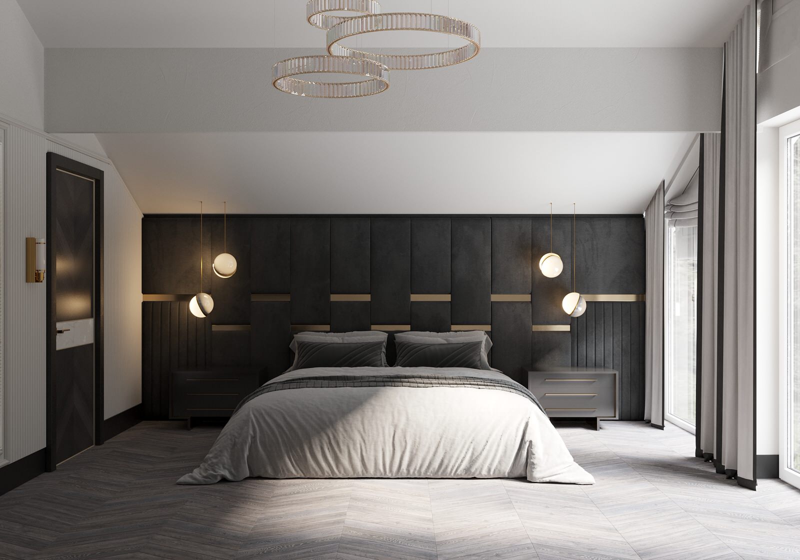 Фахверковый дом на 300 м2, в стиле ар-деко