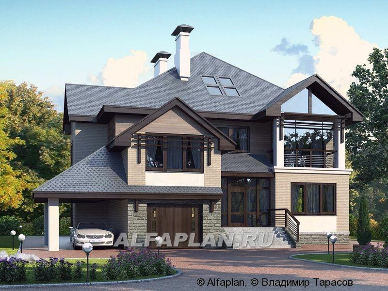 Обложка проекта: "СОВРЕМЕННИК" 107А - коттедж с панорамными окнами