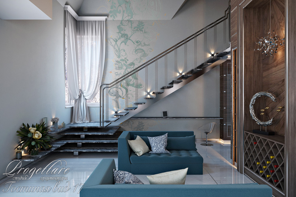 Загородный дом с двухсветной гостиной