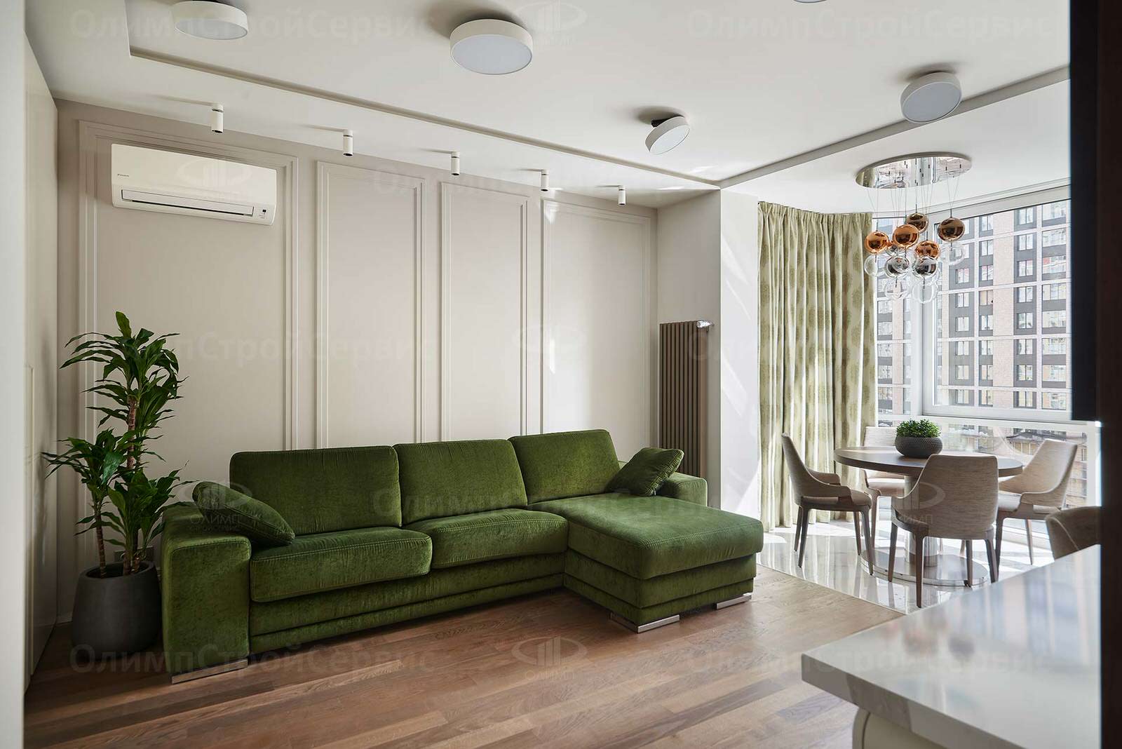 Дизайнерский ремонт евродвушки в ЖК Мосфильмовский