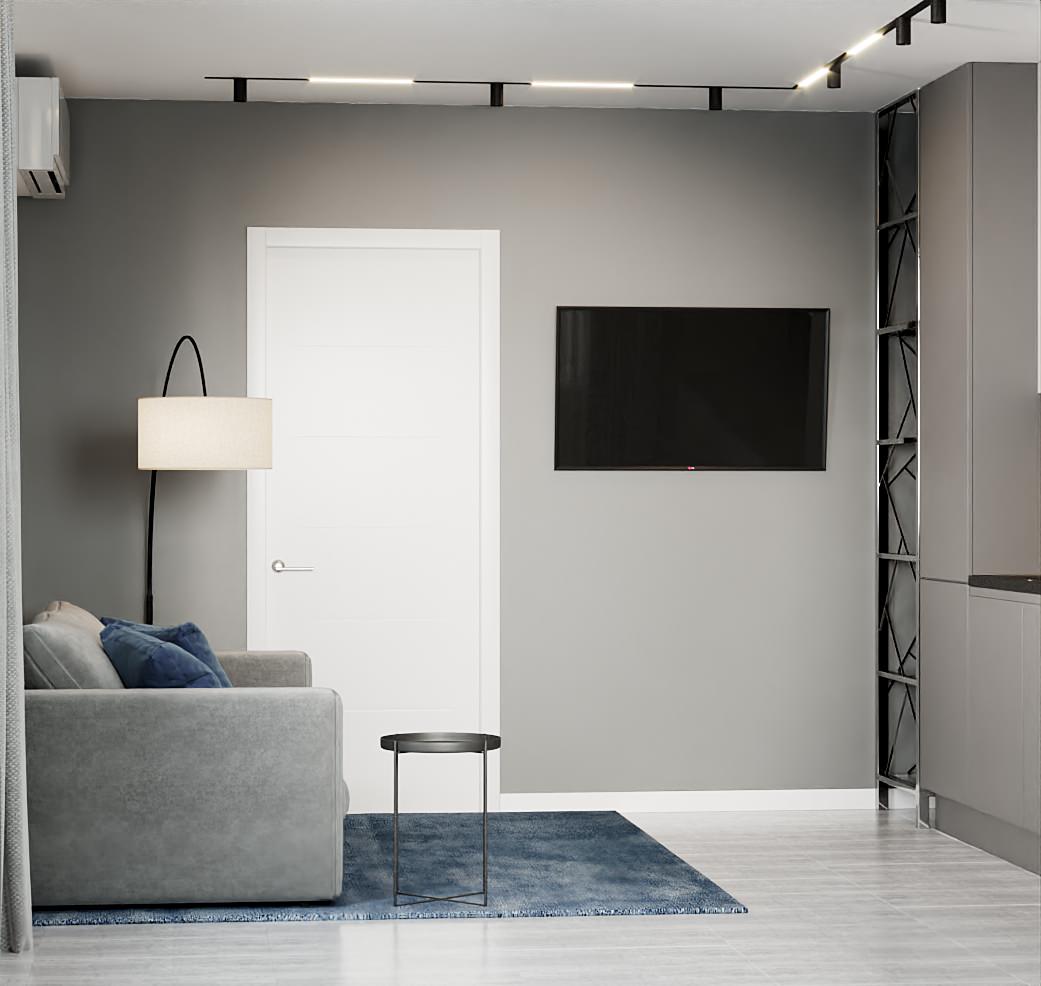 Дизайн интерьера в серых тонах